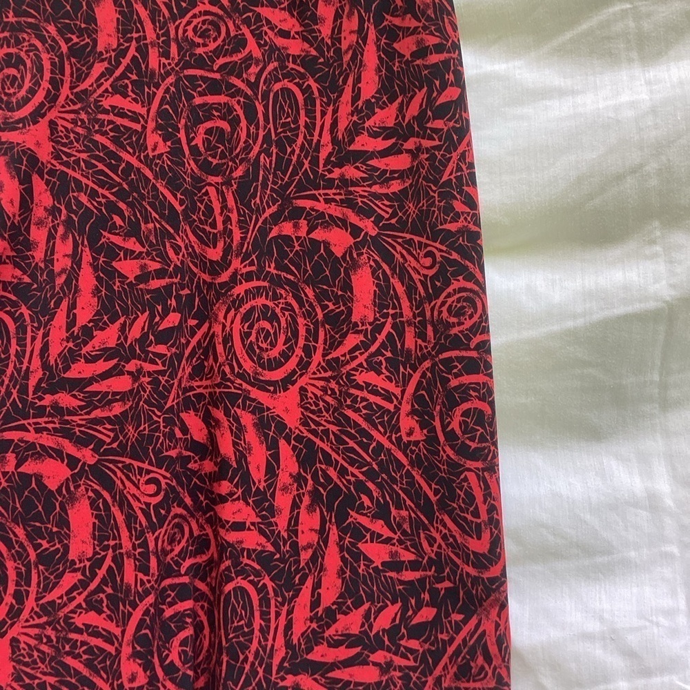 Preseption Women red and black patterned academia dress, size XL - Picture 2 of 9